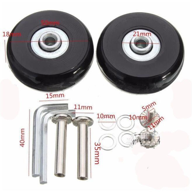 Trendy Daily 1 pair Luggage Wheels Suitcase Replacement Repair Axles Deluxe Penggantian Roda Bagasi - Image 5