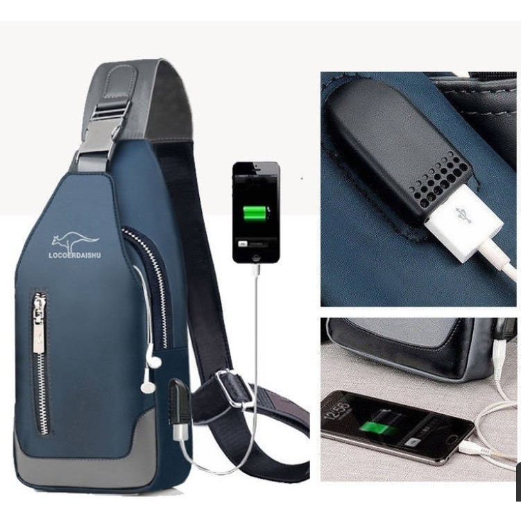 Portable Daily Official New Men Crossbody Bag Waterproof Chest Bags Short Trip Sling Male Pouch Pack Outdoor Chic - Image 2