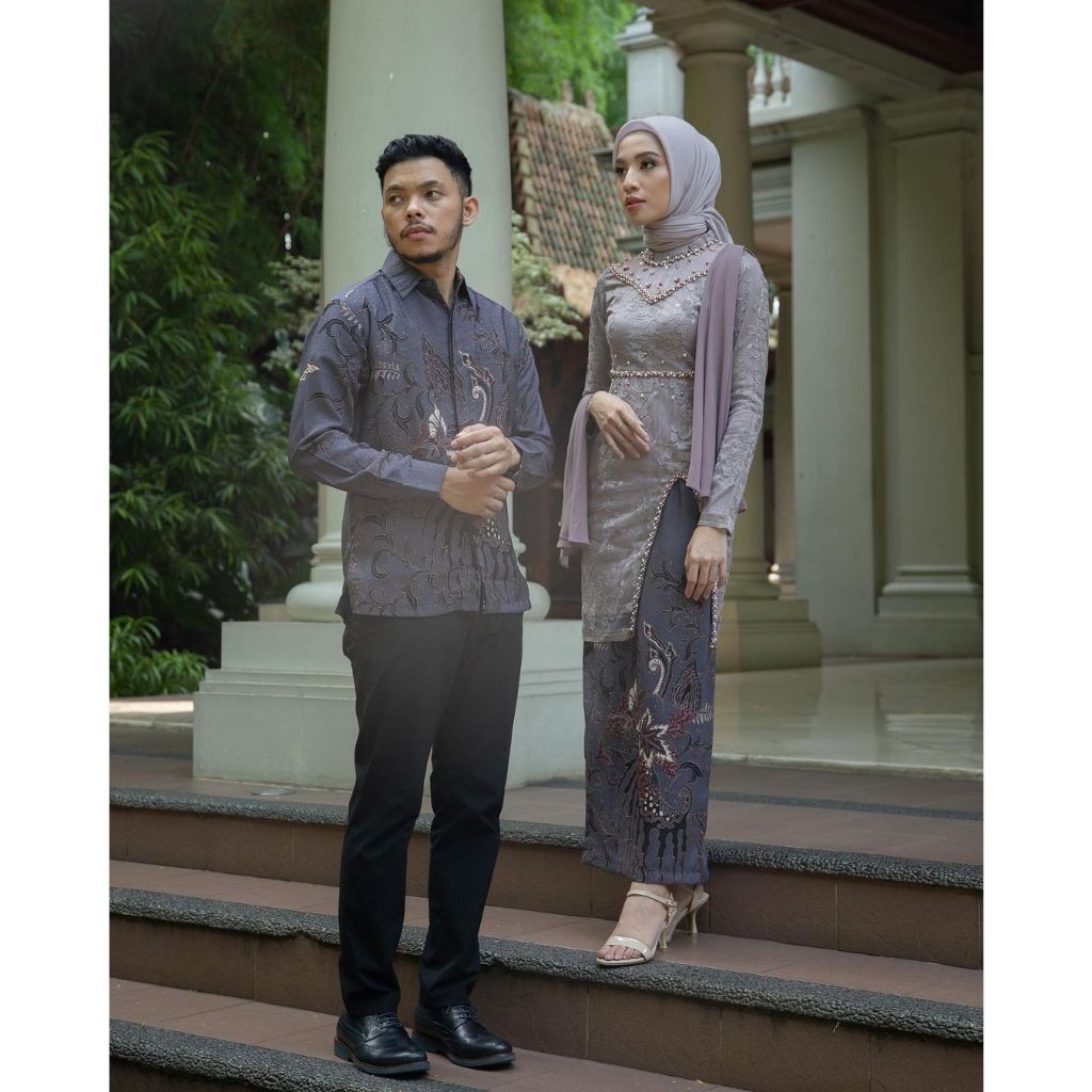 Quality Have Batik Kebaya Couple Hanna Wisuda Set Tunik Lamaran Tunangan Baju Terbaru 2023 - Image 3