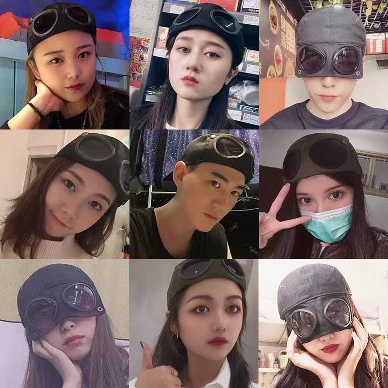 topi new cap cat ears pilot cap Korea Unisex baseball cap Fashionable golf cap glasses cap outdoor cycling cap mountaine