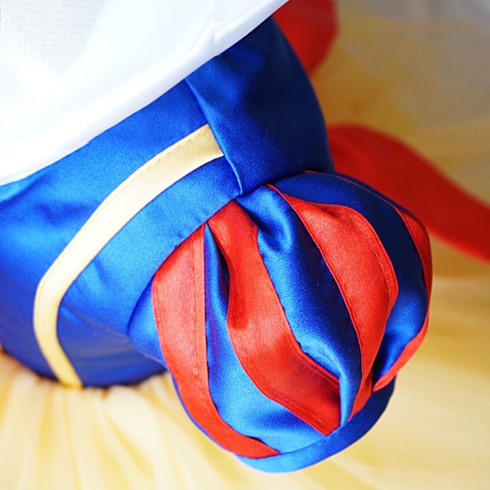 Must Purpose Girls Snow White Princess Dress Fairy Tale Cosplay Costume Birthday Dresses Christmas Party Bow Headband - Image 5