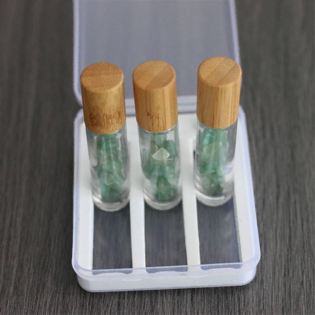 Have Quality 3 Pcs Bamboo Cap Jade Roll-On Bottle Head Glass Suitable DOTERRA Essential Oil YOUNGLIVING Durable Premium - Image 2