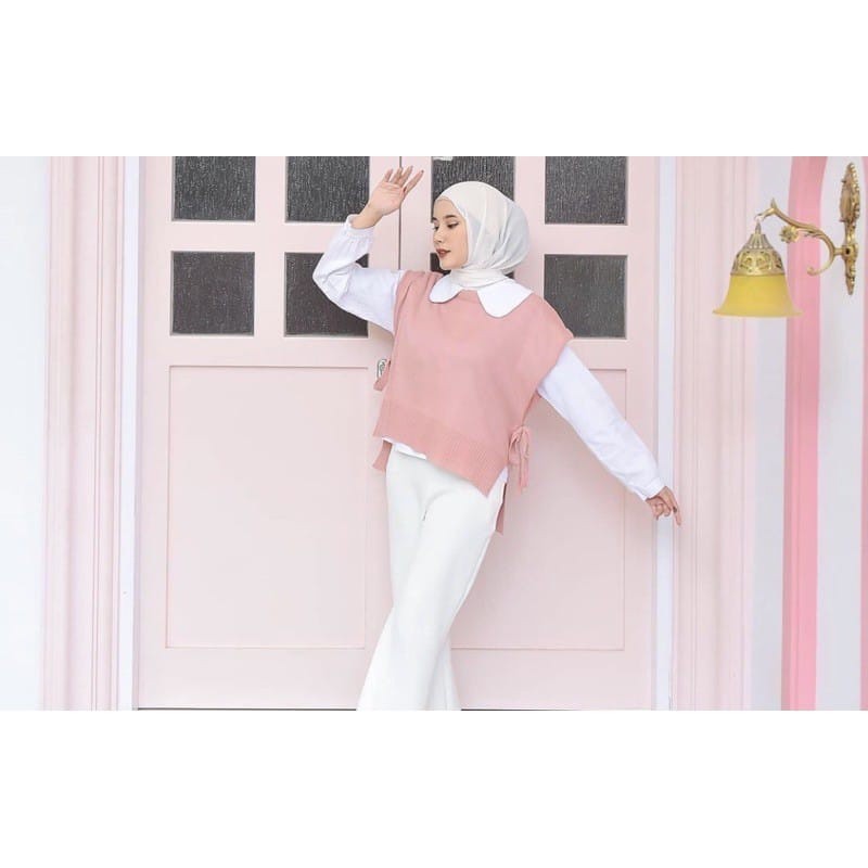 Have Must Rompi Rope Knitting / ANDIN VEST ILLO OUTER HIJAB FASHION Women Korean ROM Multi - Image 2