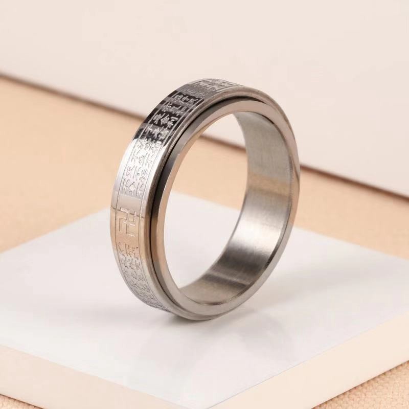 Premium Versatile Heart Ring​Sutra Buddha​ Rotating Ring Enhance Strength​Nasirongkol 73_450 - Image 4