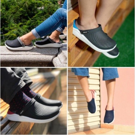 Sport Breathable （Ready Stock) Crocs ClogSpot Shoes Men's Women's Water Hole - Image 3