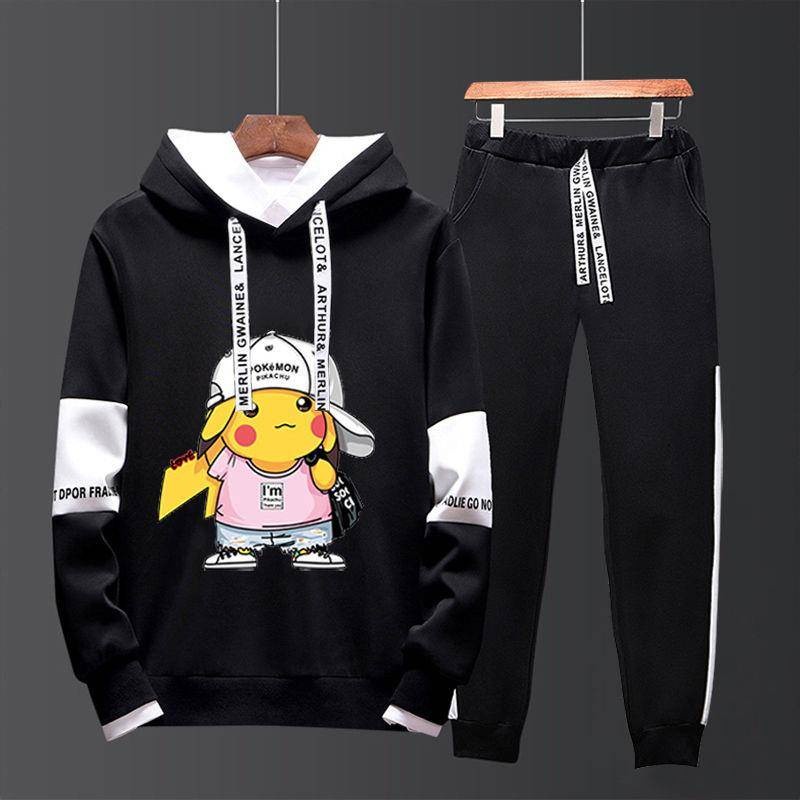Reliable Quality [] baju t shirt lelaki murah viral kaos Remaja kacak pikachu saman versi Korea hooded sweater p Mult... - Image 5