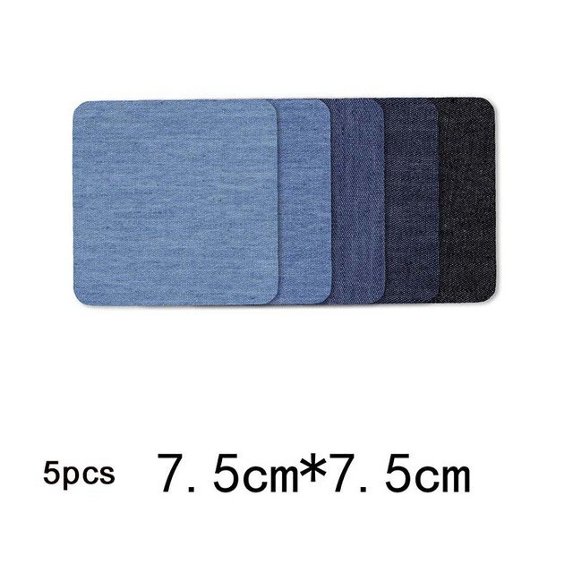 Multi Purpose 5 PCS Denim Patches DIY Iron Elbow Repair Pants Jean Clothing Apparel Sewing Fabric Reliable Essential - Image 5