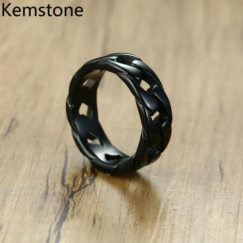 Purpose Reliable Kemstone Fashion Stainless Steel Gold/Silver/Black Hollowed Chain Rings Men Multi Quality - Image 5