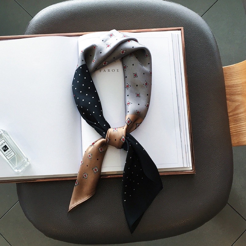 Must Quality Aibins 27.55inch Silk Square Scarf Multifunctional Air Hostess Women's Fashion Decorative Accessory Brea... - Image 2