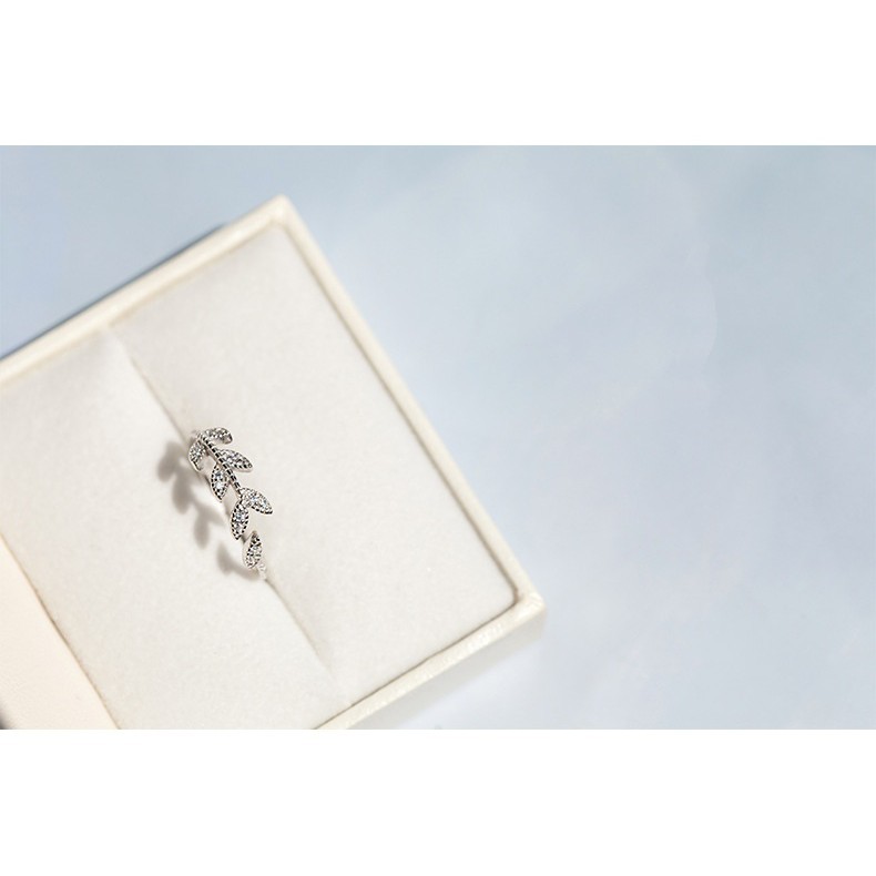 Premium Reliable Ring Store Silver tree leaf female open tail tide joint knuckle index finger Must - Image 3