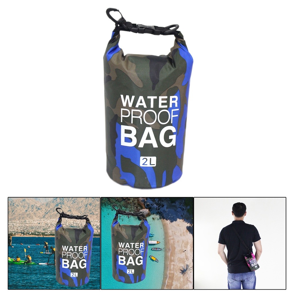 Fashion Accessory 2L Waterproof Dry Bag Stuff Sack Canoeing Boating Kayak Raft Drifting Beach - Image 2