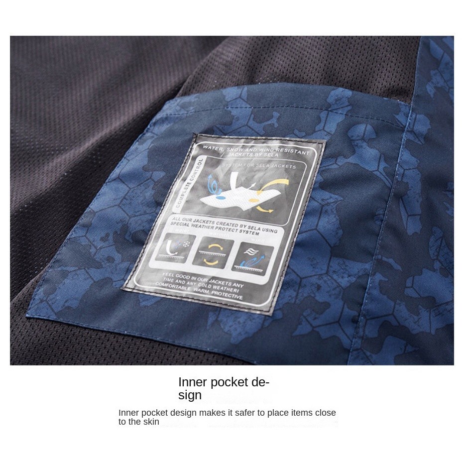 Hooded jaket lelaki waterproof windbreaker men unisex windbreaker Outdoors Hiking Camouflage jacket sweater waterproof m