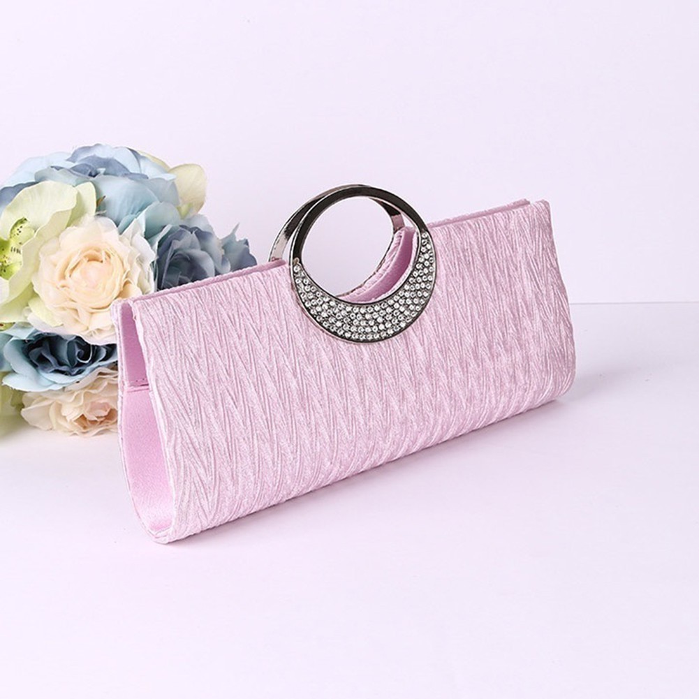Daily Outdoor Women Pleated Evening Bag Party Clutch Purse Handbag Fashion - Image 2