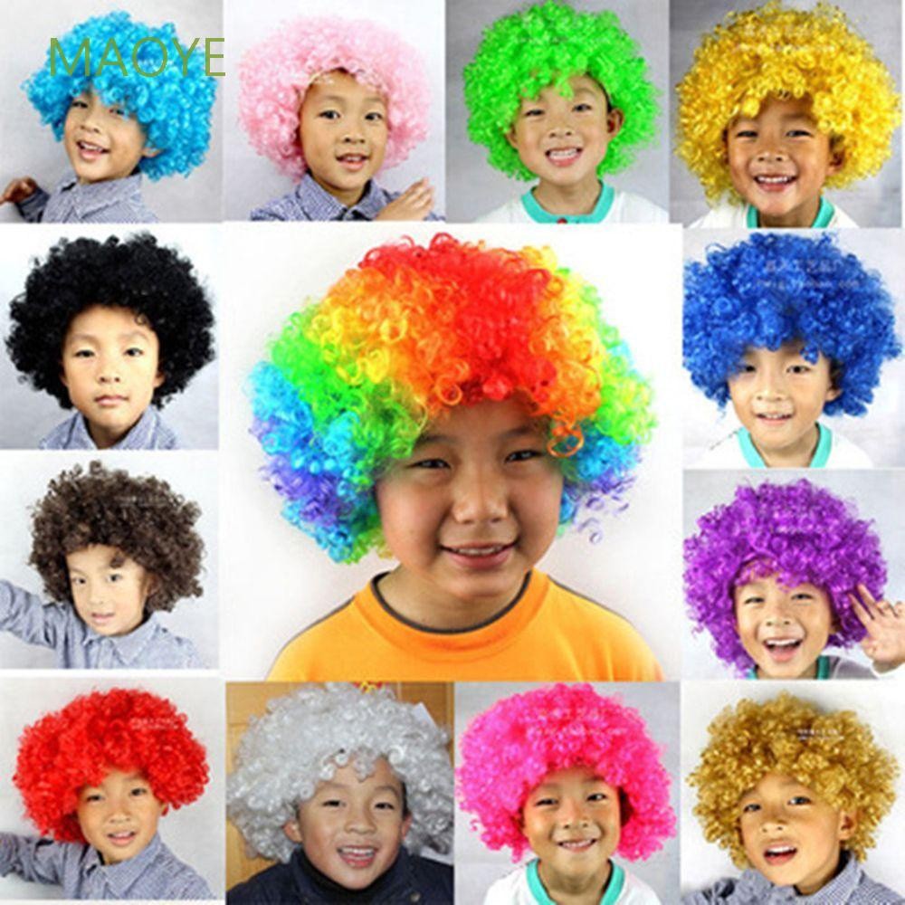 Have Versatile MAOYE Christmas Cosplay Hairs Rainbow Costume Party Synthetic Wigs Fancy Football Fans Adult Kids Afro... - Image 4