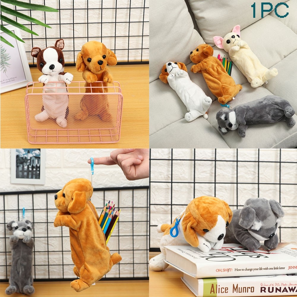 Daily Casual SUER 1PC Doll Kawaii Coin Purse Handbags Student Stationery Plush Pencil Case