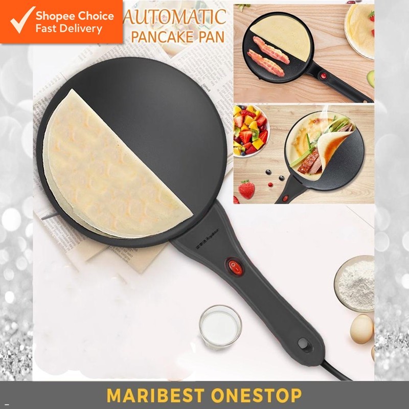 [Local] Pancake Pan Non-stick Electric Pan Crepe Maker Cooking Pan Kuali Lempeng Elektrik