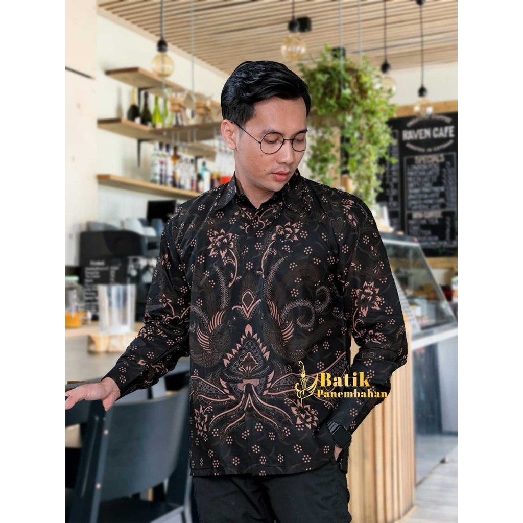 Have Premium KEMEJA BATIK PRIA LENGAN PANJANG MAHESA HITAM LASKALA KEMJA SERAGAM MURAH M L XL XXL - Image 5