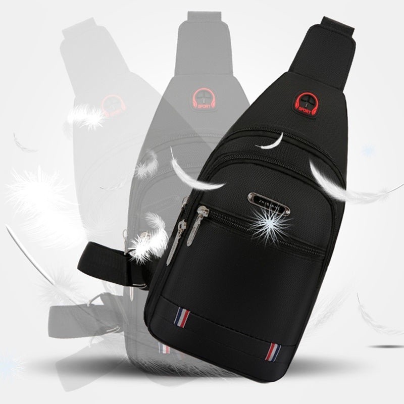 Premium Versatile Stok Sedia Beg Dada Kalis Air dan Tahan Haus 2022 Bahu Lelaki Messenger Sukan Kecil 3 Warna Pilihan... - Image 4