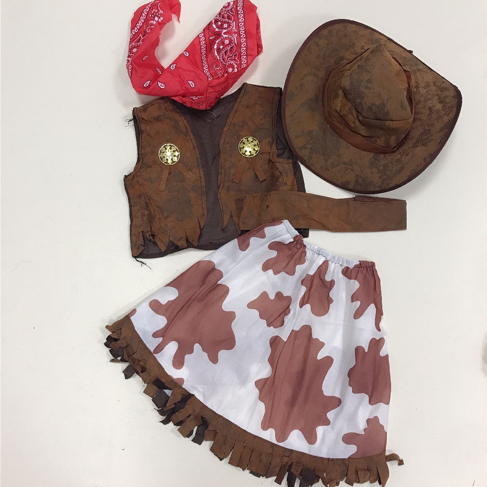 Must Have Kids Cowboy Costume Outfit Boys Girls Adult Men Women West Cowgirl Halloween Performance Cosplay - Image 4