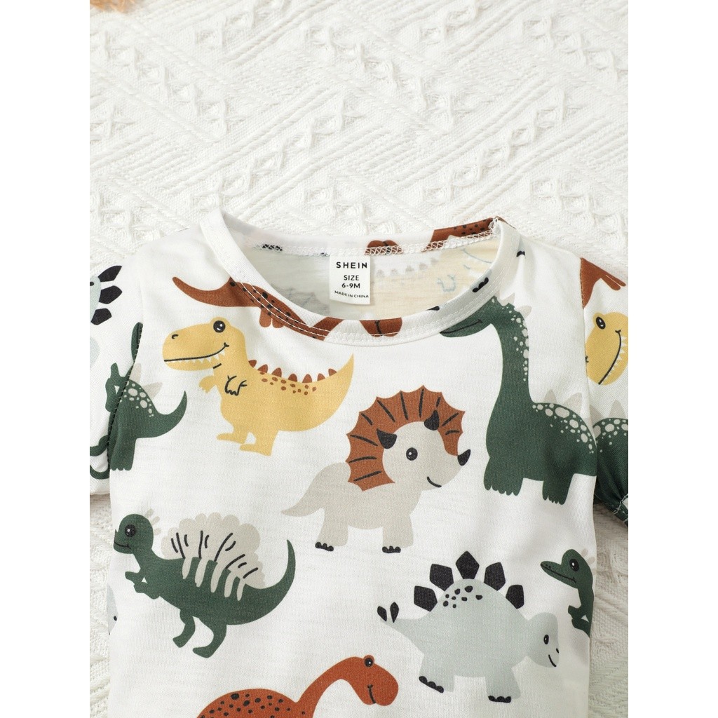 Premium Essential 2PCS Clothes Baby Boy 1-3 Years Fashion Cool Top Cute Animal Print T-shirt Summer Kids Casual Shirt... - Image 2