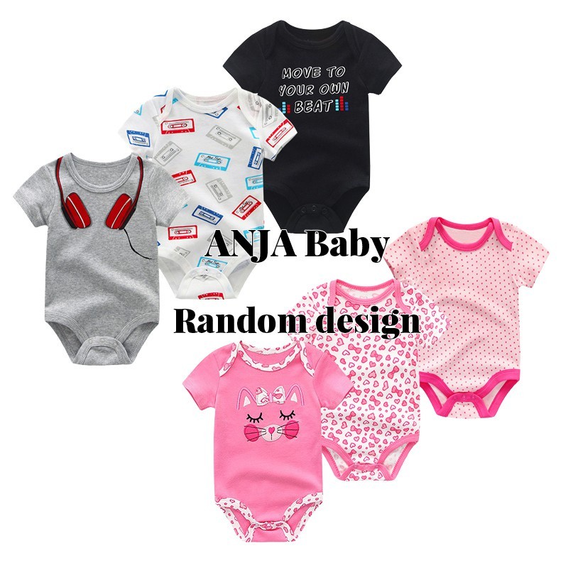 Multi Must Ready Stock Newborn Bodysuits Baby Girls Boys Romper Toddler Short Sleeve Letter Print Jumpsuit Unisex Clo... - Image 5