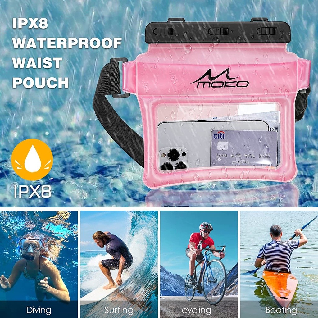 Daily Travel MoKo Waterproof Phone Pouch Fanny Pack Floating Dry Bag Swimming Kayaking Snorkeling Compatible iPhone 1... - Image 5