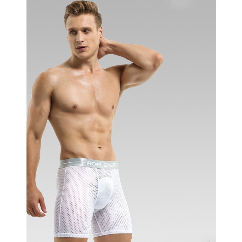 Must Purpose Ice Silk Mesh Sports Underwear Men's Wear-resistant Leg Running Five-point Quick-drying Crotch Have - Image 5