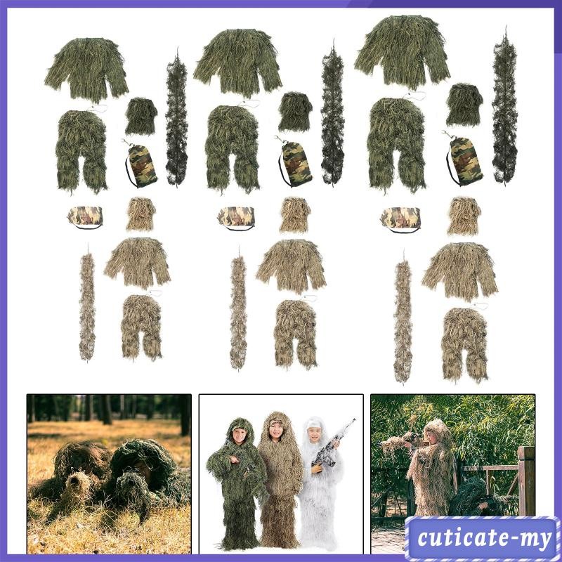 Have Essential Children Ghillie Suit Disguise Combat Wargame Photography Forest Quality - Image 4