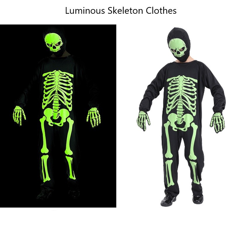 Reliable Have Toddler Kids Pajamas Boys Glow Dark Skeleton Jumpsuit Halloween Onesie Costume - Image 4