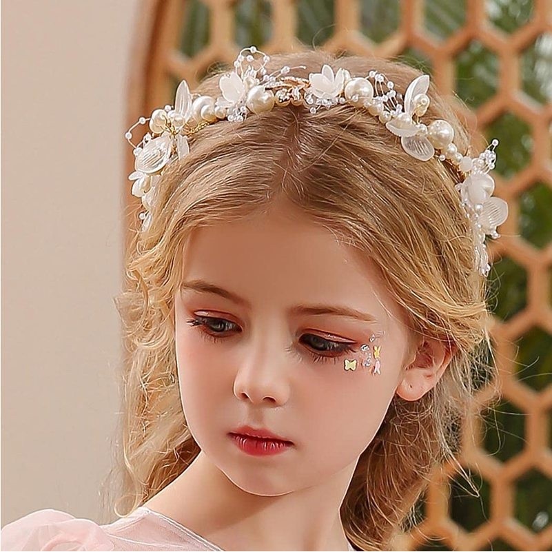 Essential Versatile Girl Fashion Pearl Flower Headband Crown Hair Accessories / Bridal Romantic Wedding Handmade Adju... - Image 2
