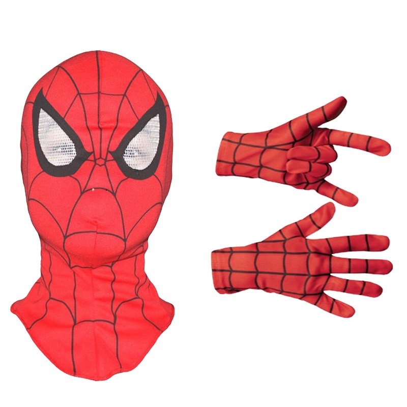 Must Versatile Kids Super Hero Cosplay Spiderman Mask Full Head Gloves Costume Halloween Party - Image 3