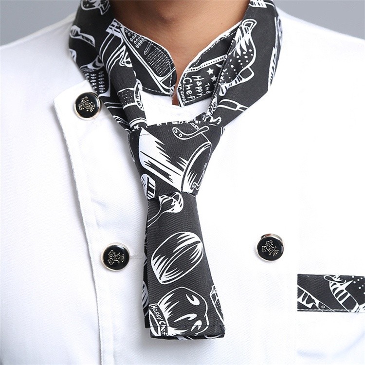 Must Essential Fashion Print Neckerchief Chef Scarf Waiter Sweat Towels Hotel Cook Durable Quality - Image 4