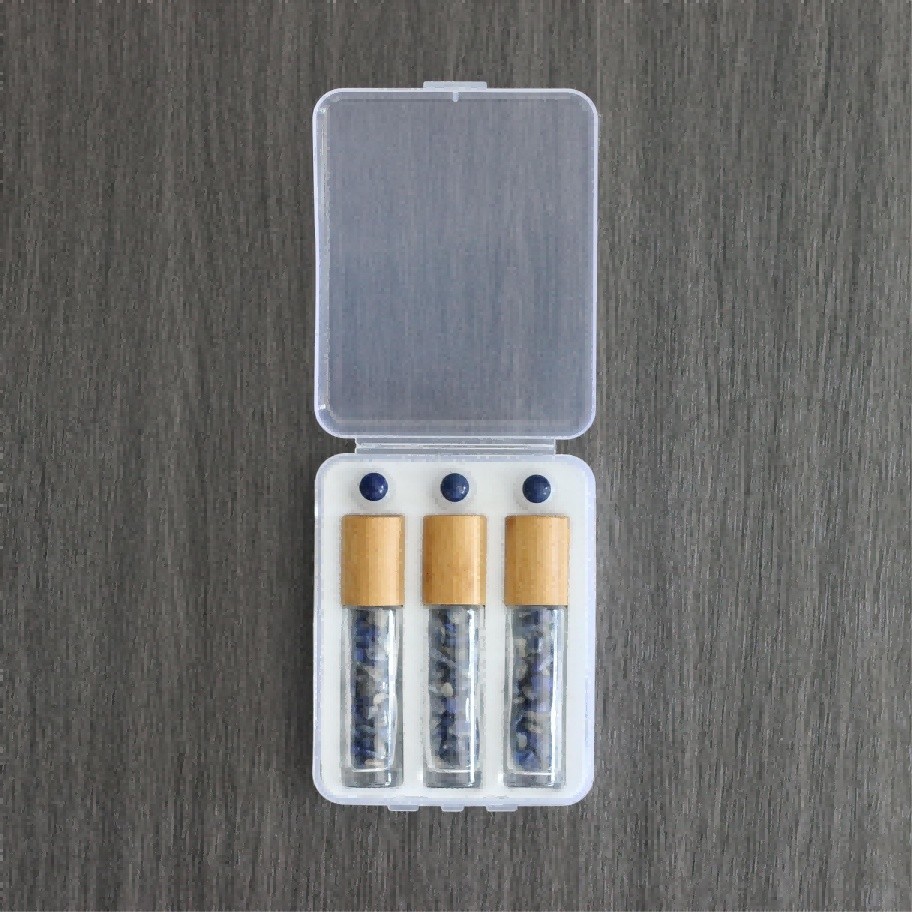 [Customized LOGO] 3 Pcs Bamboo Cap Jade Roll-On Bottle With Head Glass Suitable For DOTERRA Essential Oil YOUNGLIVING