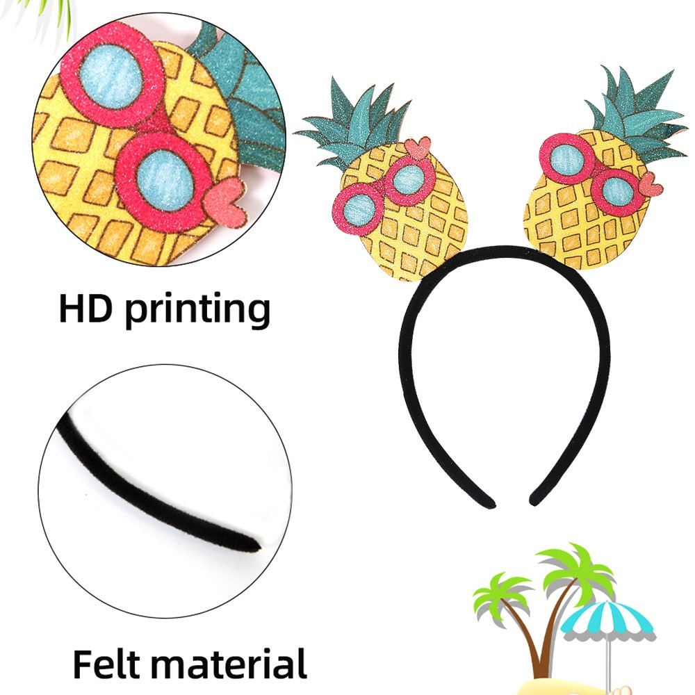 Quality Purpose New Style Summer Theme Decoration Headband Hawaii Beach Party Dress Up Props Pine Flamingo Forest Multi - Image 3