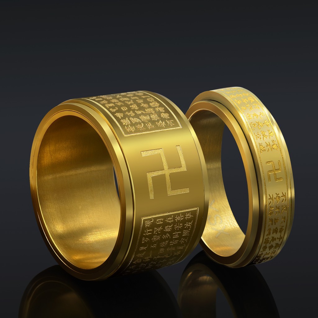 Premium Versatile Heart Ring​Sutra Buddha​ Rotating Ring Enhance Strength​Nasirongkol 73_450 - Image 3