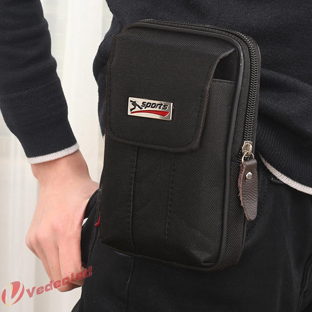 Chic Outdoor Vedecled 1.26 Casual Men Fanny Waist Bag Canvas Small Mobile Phone Purse Pocket Belt Bum Pouch - Image 2