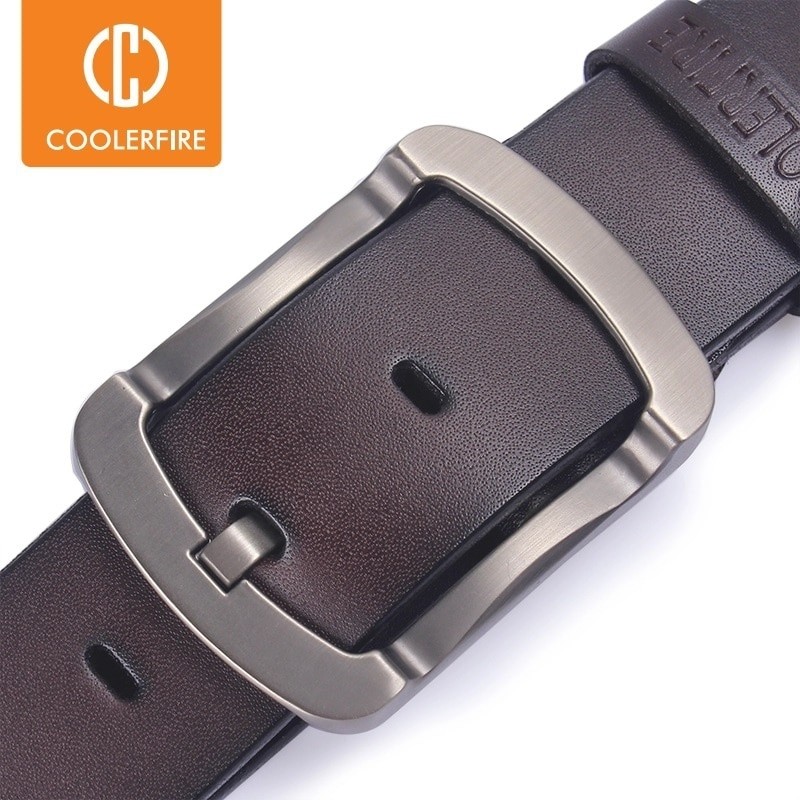 Trendy Travel Coolerfire 2017 fashion cowhide leather belt men black jeans strap male vintage casual belts HQ024 Daily - Image 4