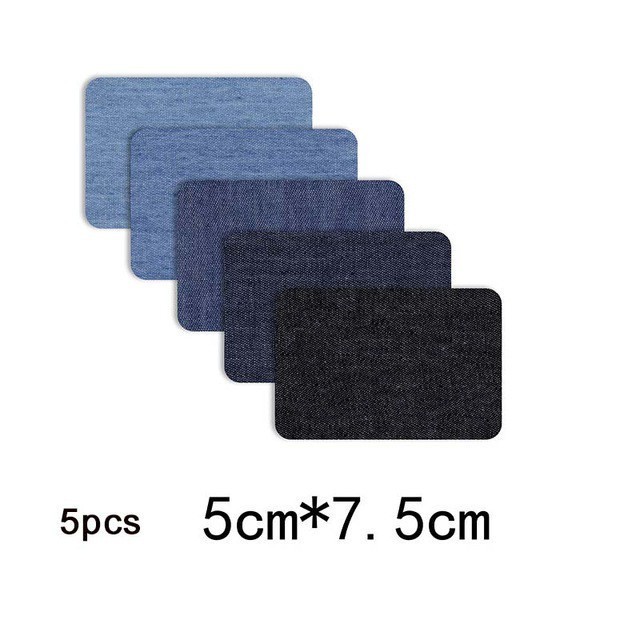 Multi Purpose 5 PCS Denim Patches DIY Iron Elbow Repair Pants Jean Clothing Apparel Sewing Fabric Reliable Essential - Image 3