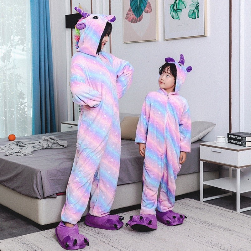 Durable Purpose Parent-Child Pajamas Women baju tidur Cute Green Dinosaur Animal Onesies Adult Couple Costume Cartoon... - Image 3