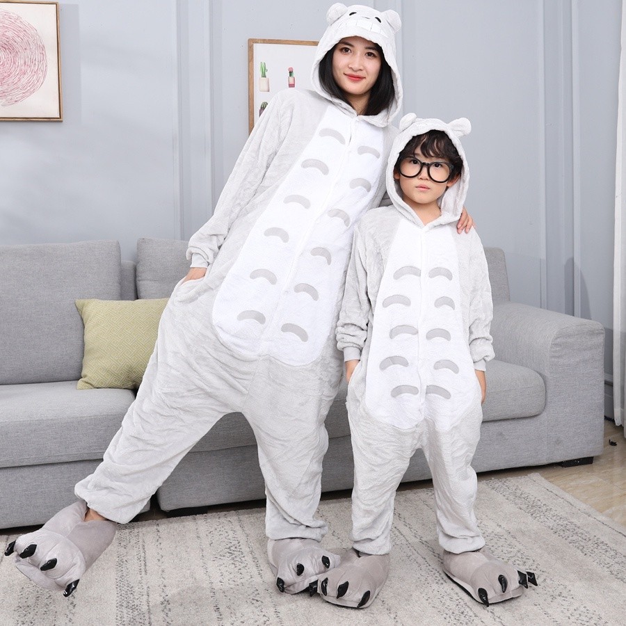 Durable Purpose Parent-Child Pajamas Women baju tidur Cute Green Dinosaur Animal Onesies Adult Couple Costume Cartoon... - Image 5