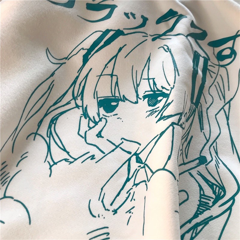 Reliable Have Autumn New Japanese Style Cartoon Anime Print Oversized Round Neck Sweatshirt Women Large Size Sweet Co... - Image 4