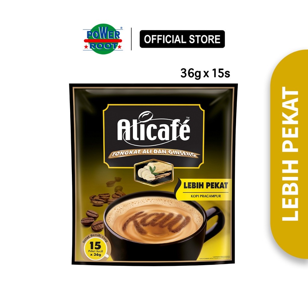 Alicafe Tongkat Ali & Ginseng Lebih Pekat (36g x 15 Sachets)