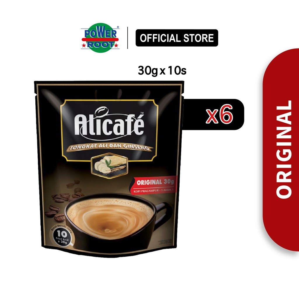 Alicafe Tongkat Ali & Ginseng Original (30g x 10 Sachets/6 Packs)