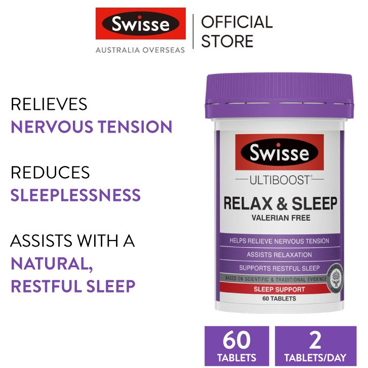 Swisse Ultiboost Relax & Sleep 60 Tablets (EXP:06 2027)