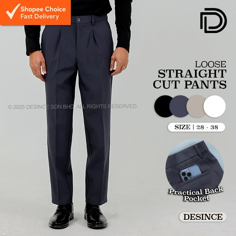 [Shopee Choice] Men Formal Pants Office Long Straight Cut Man Pants Bottom Trousers Smart Casual