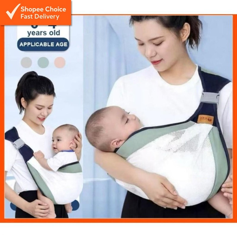 Baby Carrier Wrap | Bedung Bayi – Breathable & Soft, Ideal for Nursing Sesuai untuk Menyusu