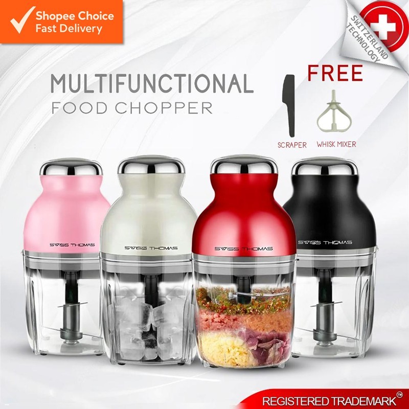 Swiss Thomas Capsule Cutter & Multi-Function Chopper - Blender, Grinder, Mixer, Mincer, Masher & Juicer 900ml
