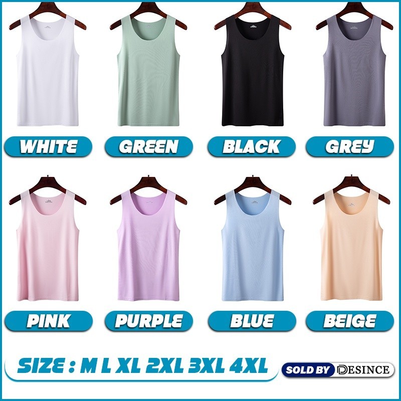 Desince Women Singlet Camisole Inner Tank Shirt Casual Plain Top Plus Size Undershirt Baju Perempuan Wanita WT 101