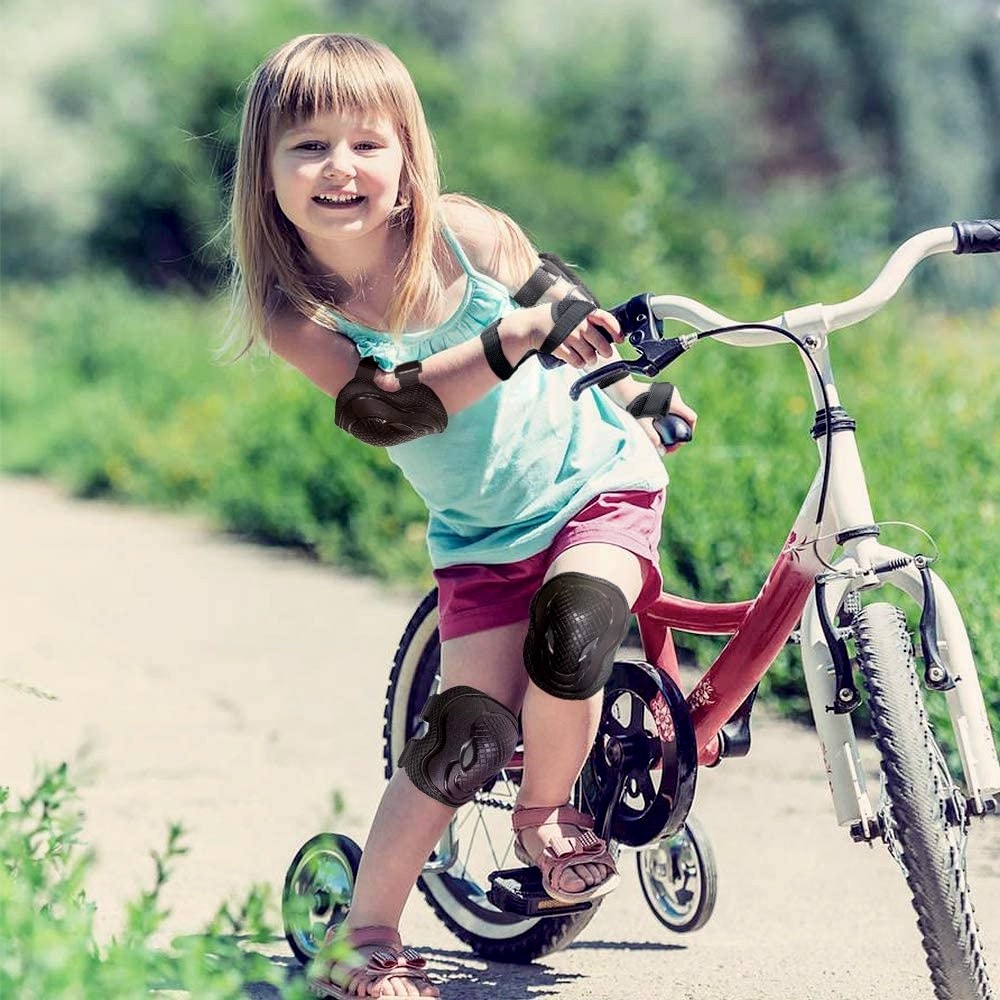 Kids/Youth Protective Gear Set, Kids Knee Pads and Elbow Pads Wrist Guard Protector 6 in 1 Protective Gear Set for Scoot