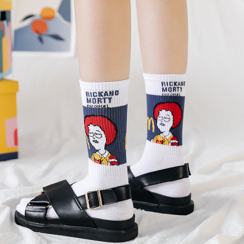 Durable Purpose 5 pairs korean style women Cute Skater Socks Set Men Funny Hip Hop Cotton Long Crew Calcetines De La M - Image 3
